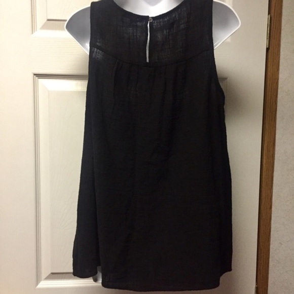 Entro Medium Black Sleeveless‎ Top Fringe - Picture 2 of 6